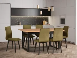 Krzesła Drewniane|Krzesła>DREWMIX Drewniane krzesło tapicerowane do jadalni LEVATE nowoczesne