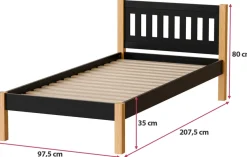 Łóżka Młodzieżowe|Łóżka Dziecięce></noscript>DOLMAR Drewniane nowoczesne łóżko jednoosobowe 90x200 cm GALANT