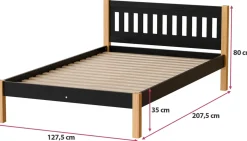 Meble Dla Dzieci|Łóżka Młodzieżowe></noscript>DOLMAR Drewniane nowoczesne łóżko jednoosobowe 120x200 cm GALANT