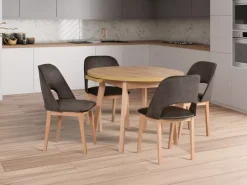 Krzesła Drewniane|Krzesła></noscript>DREWMIX Drewniane tapicerowane krzesło do jadalni MESTE