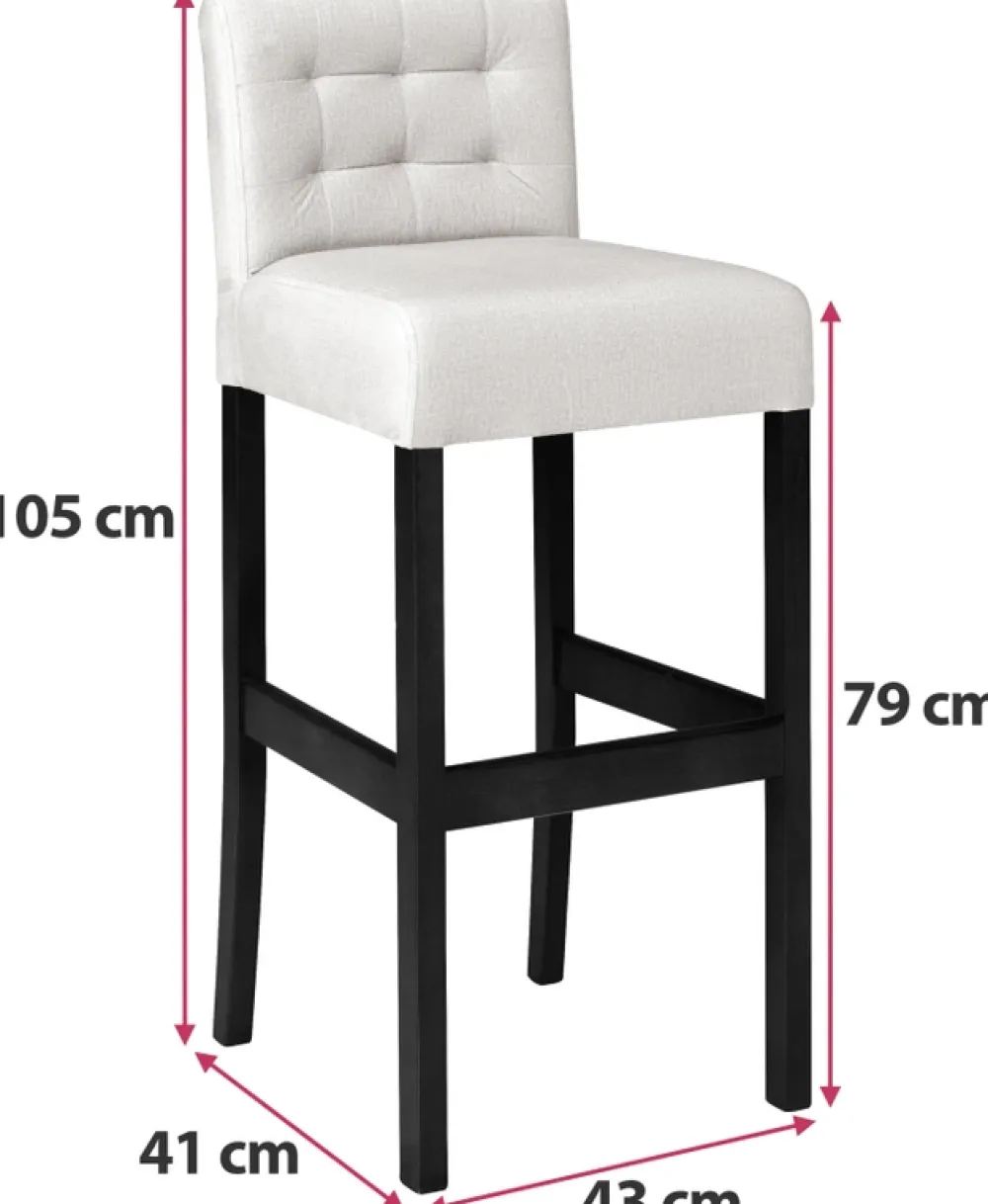 Hokery>Meblomal Drewniany hoker do kuchni z tapicerowanym siedziskiem oraz oparciem HANDY