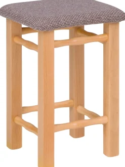 Taborety>Meblomal Drewniany taboret kuchenny z tapicerowanym siedziskiem HANDY