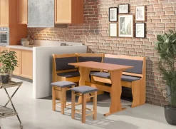 Taborety>Meblomal Drewniany taboret kuchenny z tapicerowanym siedziskiem HANDY