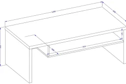 Zestawy Mebli Do Sypialni|Zestawy Mebli Do Salonu></noscript>Helvetia Drewnopodobny stolik kawowy do salonu 120x60 cm CROSS