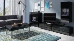 Zestawy Mebli Młodzieżowych|Ławy I Stoliki></noscript>GiB Meble Duża ława do salonu połysk MODERN czarny