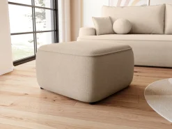 Meble Dla Dzieci|Pufy>BROMARKT Duża beżowa pufa do nowoczesnego salonu CARMELLO