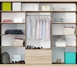 Szafy Trzydrzwiowe|Szafy Z Lustrem>Stolar Duża biała szafa przesuwna z lustrem 250 cm do sypialni LARYS biały