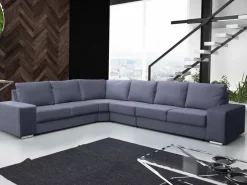 Narożniki>NEXT COLLECTION Duża kanapa narożna LETO metalowe nóżki