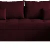 Narożniki>BROMARKT Duża kanapa narożna z funkcją spania do salonu HOT SLIM U burgundowa