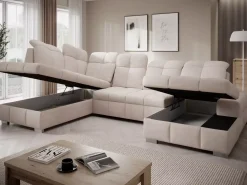 Narożniki>NEXT COLLECTION Duża kanapa narożna z funkcją spania i regulowanymi zagłówkami PERRO