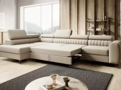 Narożniki>NEXT COLLECTION Duża kanapa rogowa z regulowanymi zagłówkami PAULLETTO