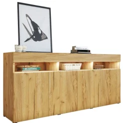 Zestawy Mebli Do Salonu|Komody>BROMARKT Duża komoda 175 cm PREMIUM dąb craft złoty