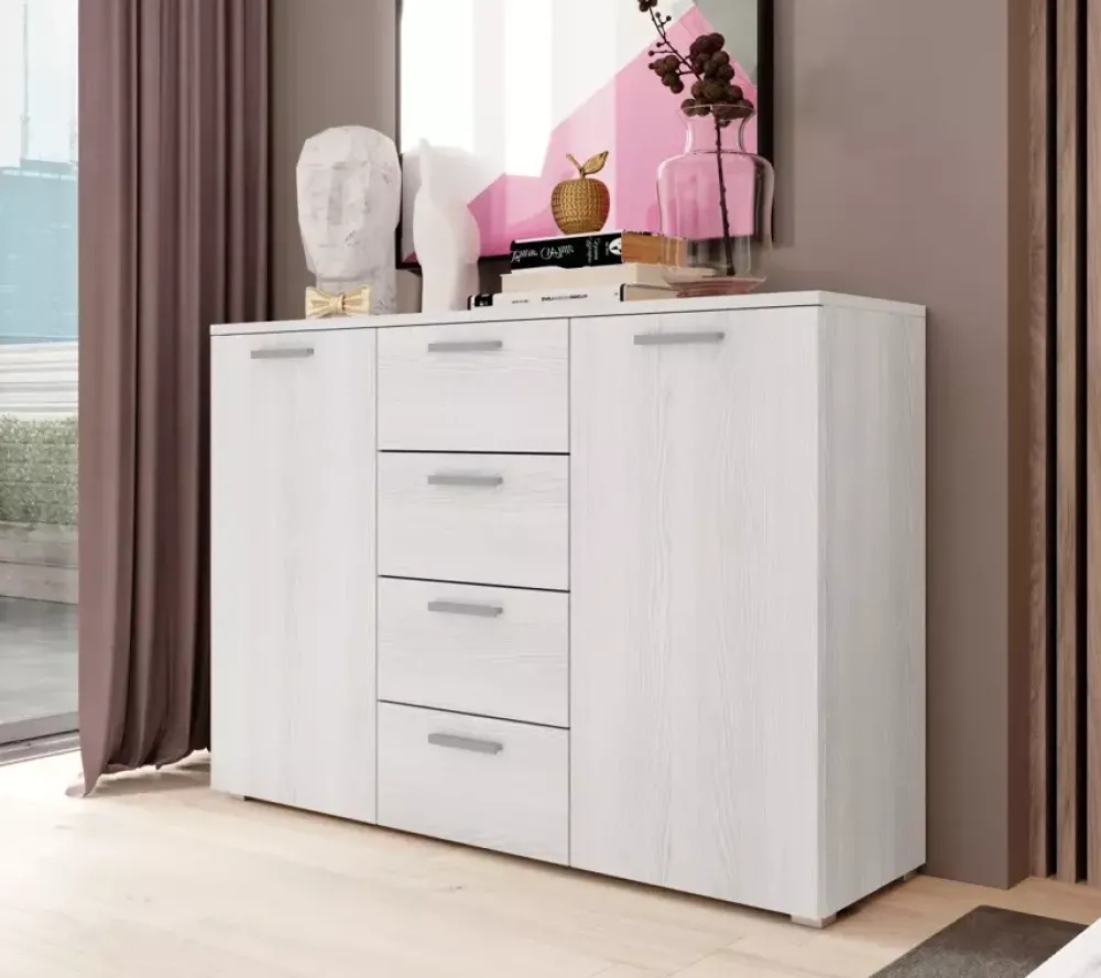 Zestawy Mebli Do Sypialni|Komody>Helvetia Duża komoda 132 cm w kolorze Abisko GALACTIC