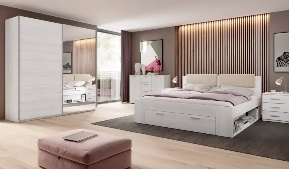 Zestawy Mebli Do Sypialni|Komody>Helvetia Duża komoda 132 cm w kolorze Abisko GALACTIC