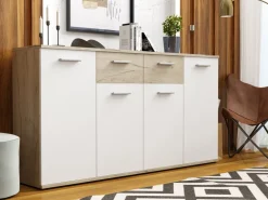 Zestawy Mebli Do Przedpokoju|Komody></noscript>Meblohand Duża komoda 160 cm z szufladami pod telewizor JOVITA