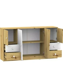 Zestawy Mebli Młodzieżowych|Komody>DOMEL Duża komoda 160 cm z szufladami półki MONACO