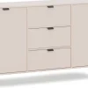 Zestawy Mebli Do Salonu|Komody>Stolar Duża komoda 160 cm z szufladami do salonu beż piaskowy CALISSA