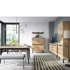 Komody></noscript>PIASKI Duża komoda biała połysk RENI