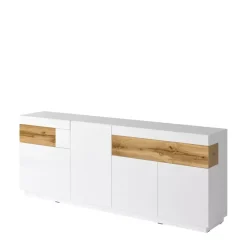 Zestawy Mebli Do Salonu|Komody>Helvetia Duża komoda KOBE biały połysk