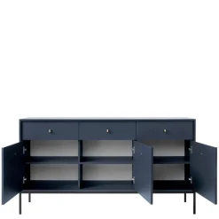 Komody>PIASKI Duża komoda na nóżkach MONTI granat złoty granatowy