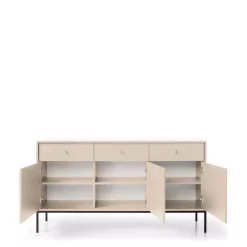 Komody>PIASKI Duża komoda na nóżkach nowoczesna MONTI beż