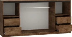 Komody>BROMARKT Duża komoda przesuwna 200 cm z szufladami LOFT dąb lefkas