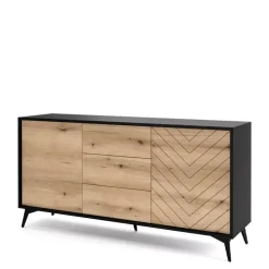 Zestawy Mebli Do Salonu|Komody>PIASKI Duża komoda z motywem jodełki ALMAS