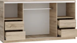 Komody>BROMARKT Duża komoda z szufladami i drążkiem 180 cm TOP dąb sonoma