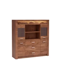 Zestawy Mebli Do Sypialni|Zestawy Mebli Do Salonu>JARSTOL Duża komoda z witryną INELI