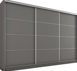 Szafy Trzydrzwiowe|Szafy Do Przedpokoju>BROMARKT Duża nowoczesna owa szafa do sypialni 280 cm TOP MAX grafit