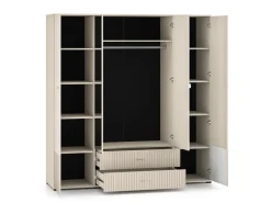 Meble Młodzieżowe|Zestawy Mebli Do Salonu></noscript>ML Meble Duża nowoczesna szafa do sypialni 200 cm z lustrem SOPHIE cashmere