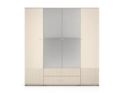 Meble Młodzieżowe|Zestawy Mebli Do Salonu></noscript>ML Meble Duża nowoczesna szafa do sypialni 200 cm z lustrem SOPHIE cashmere