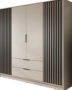 Meble Młodzieżowe>PIASKI Duża szafa czterodrzwiowa z szufladami 206 cm KELLY kaszmir