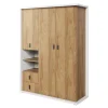 Meble Dla Dzieci|Meble Młodzieżowe>lenart. Duża szafa do pokoju dziecięcego 150 cm półki szuflady SIMI