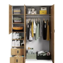 Meble Dla Dzieci|Meble Młodzieżowe>lenart. Duża szafa do pokoju dziecięcego 150 cm półki szuflady SIMI
