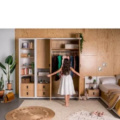 Meble Dla Dzieci|Meble Młodzieżowe></noscript>lenart. Duża szafa do pokoju dziecięcego 150 cm półki szuflady SIMI