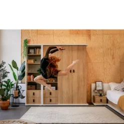 Meble Dla Dzieci|Meble Młodzieżowe></noscript>lenart. Duża szafa do pokoju dziecięcego 150 cm półki szuflady SIMI