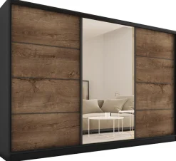 Zestawy Mebli Do Przedpokoju|Szafy Trzydrzwiowe>BROMARKT Duża szafa na ubrania 280 cm LOFT