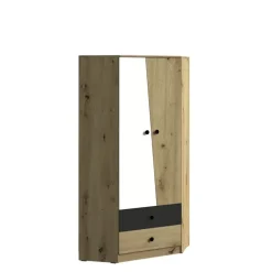 Zestawy Mebli Młodzieżowych|Szafy Dwudrzwiowe>DOMEL Duża szafa narożna z szufladami MONACO
