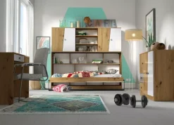 Zestawy Mebli Młodzieżowych|Szafy Dwudrzwiowe></noscript>DOMEL Duża szafa narożna z szufladami MONACO