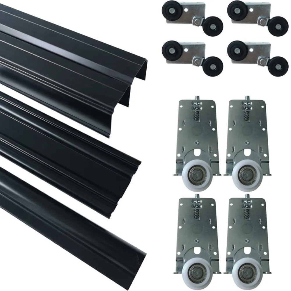 Zestawy Mebli Do Przedpokoju|Szafy Trzydrzwiowe>BROMARKT Duża szafa przesuwna z lustrem i szufladami 280 cm LOFT grafit