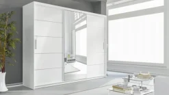 Zestawy Mebli Do Przedpokoju|Szafy Trzydrzwiowe></noscript>Meblohand Duża szafa przesuwna z lustrem i szufladami PORTO dąb sonoma