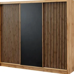 Zestawy Mebli Do Przedpokoju|Szafy Trzydrzwiowe>Stolar Duża szafa przesuwna z szufladami i lamelami 250 cm LANDO