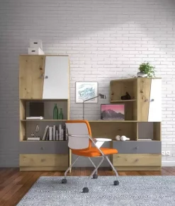 Zestawy Mebli Młodzieżowych|Szafy Trzydrzwiowe></noscript>DOMEL Duża trzydrzwiowa szafa młodzieżowa MONACO