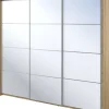 Zestawy Mebli Do Sypialni|Szafy Trzydrzwiowe>lenart. Duża trzydrzwiowa szafa przesuwna z lustrem i drążkami ARTI