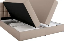 Łóżka Ze Stelażem|Łóżka Z Materacem>BROMARKT Duże beżowe łóżko kontynentalne do sypialni 180x200 cm DAKOTA