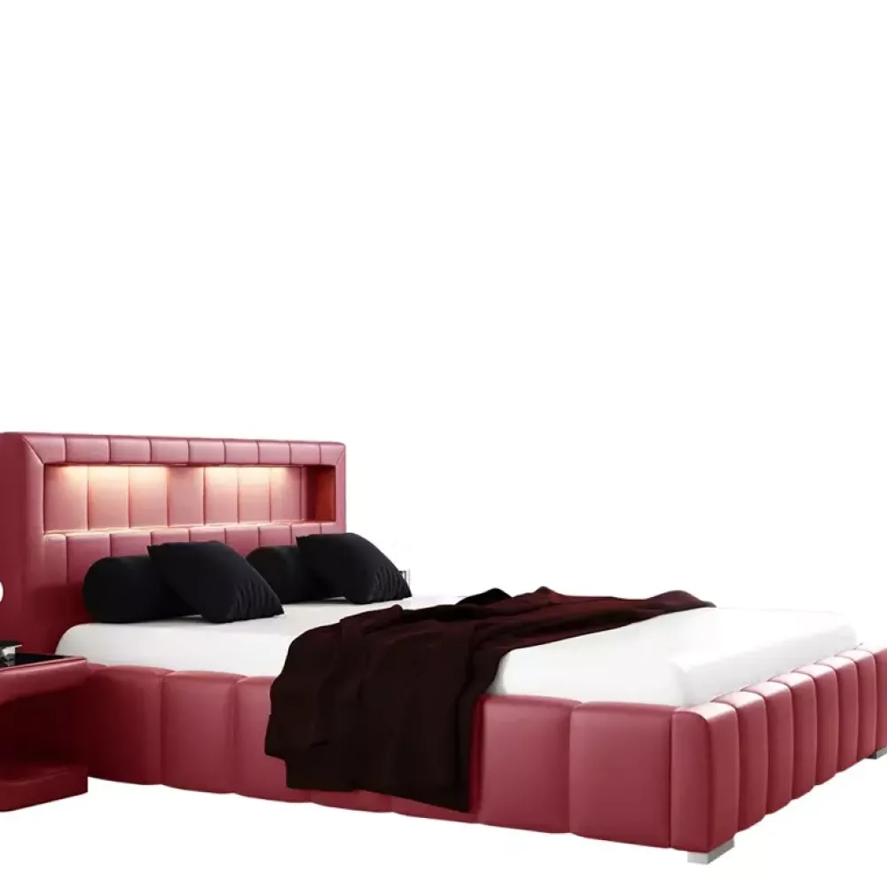 Łóżka Z Zagłówkiem|Łóżka Nowoczesne>Gruszka Duże i wygodne łóżko tapicerowane 200x200 FLORENCJA