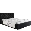 Łóżka Z Pojemnikiem|Łóżka Czarne>Riban Duże łóżko czarne do sypialni 200x200 cm SHERY
