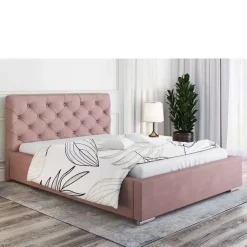 Łóżka Z Pojemnikiem|Łóżka Czarne></noscript>Riban Duże łóżko czarne do sypialni 200x200 cm SHERY