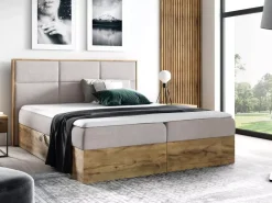 Łóżka Małżeńskie|Łóżka Z Zagłówkiem></noscript>Gruszka Duże łóżko kontynentalne 200x200 VALENCE